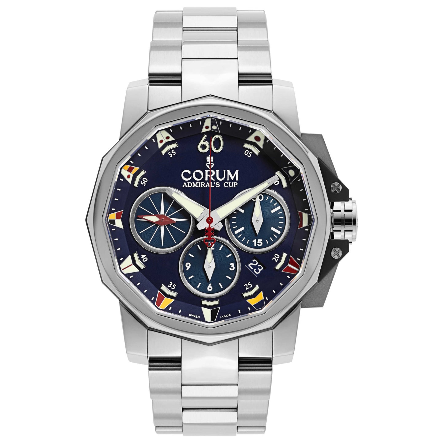 Front view of Corum Admiral's Cup Men's Automatic Watch 753-693-20-V701-AB90