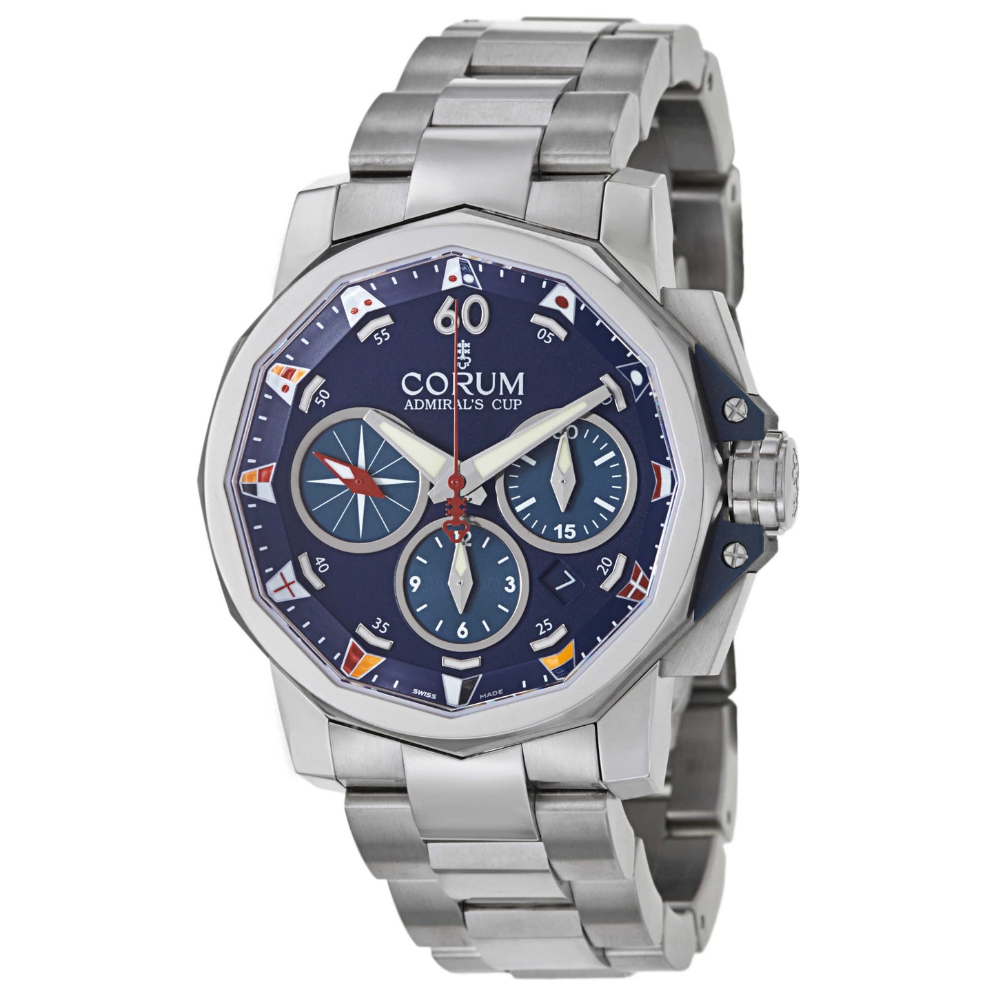 Front view of Corum Admiral's Cup Men's Automatic Watch 753-693-20-V701-AB92