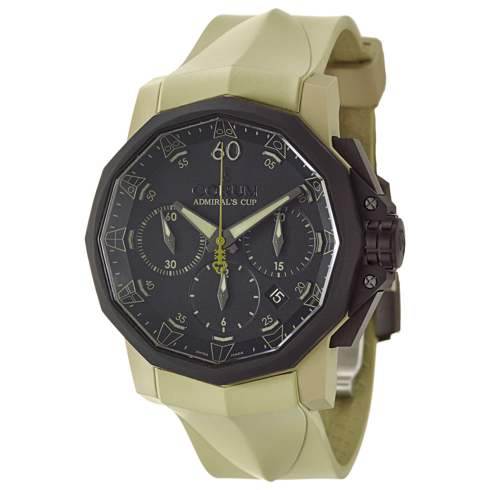 Front view of Corum Admiral's Cup Men's Automatic Watch 753-817-02-F377-AN27