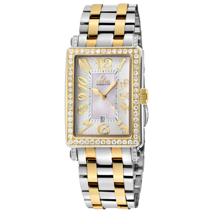 Front view of Gevril Avenue of Americas Mini Diamond Women's Quartz Watch 7544YLB