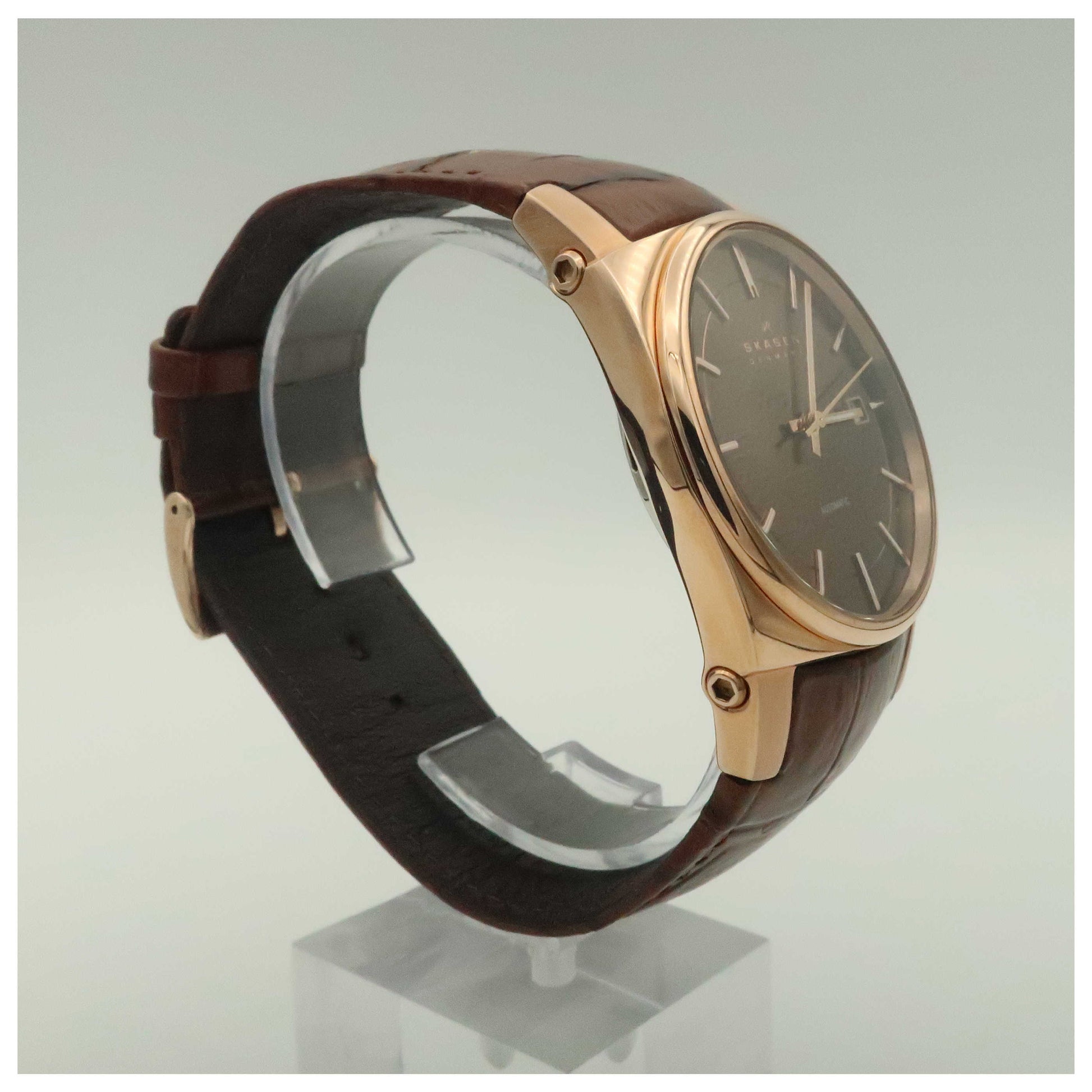 Skagen Leather Men's Automatic Watch 759LRLDJ-PO - Image #3