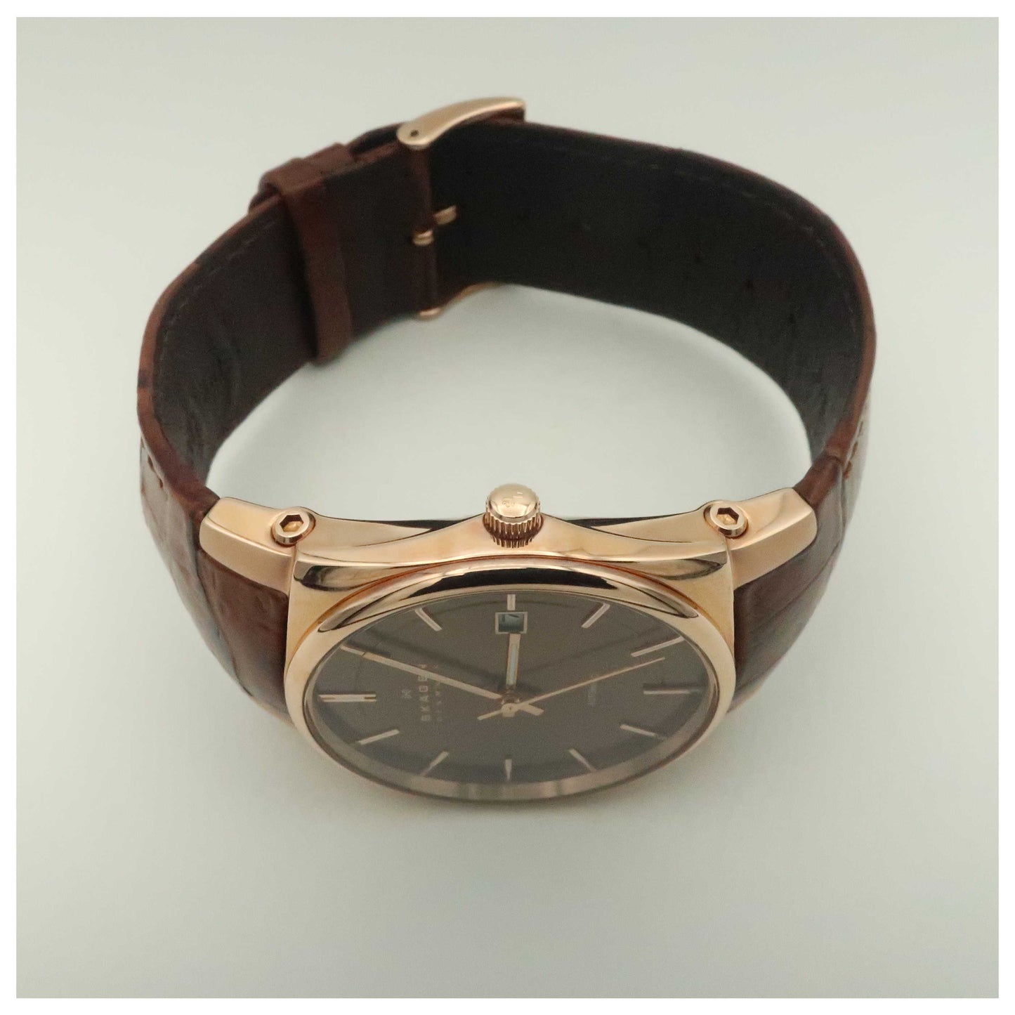 Skagen Leather Men's Automatic Watch 759LRLDJ-PO - Image #8