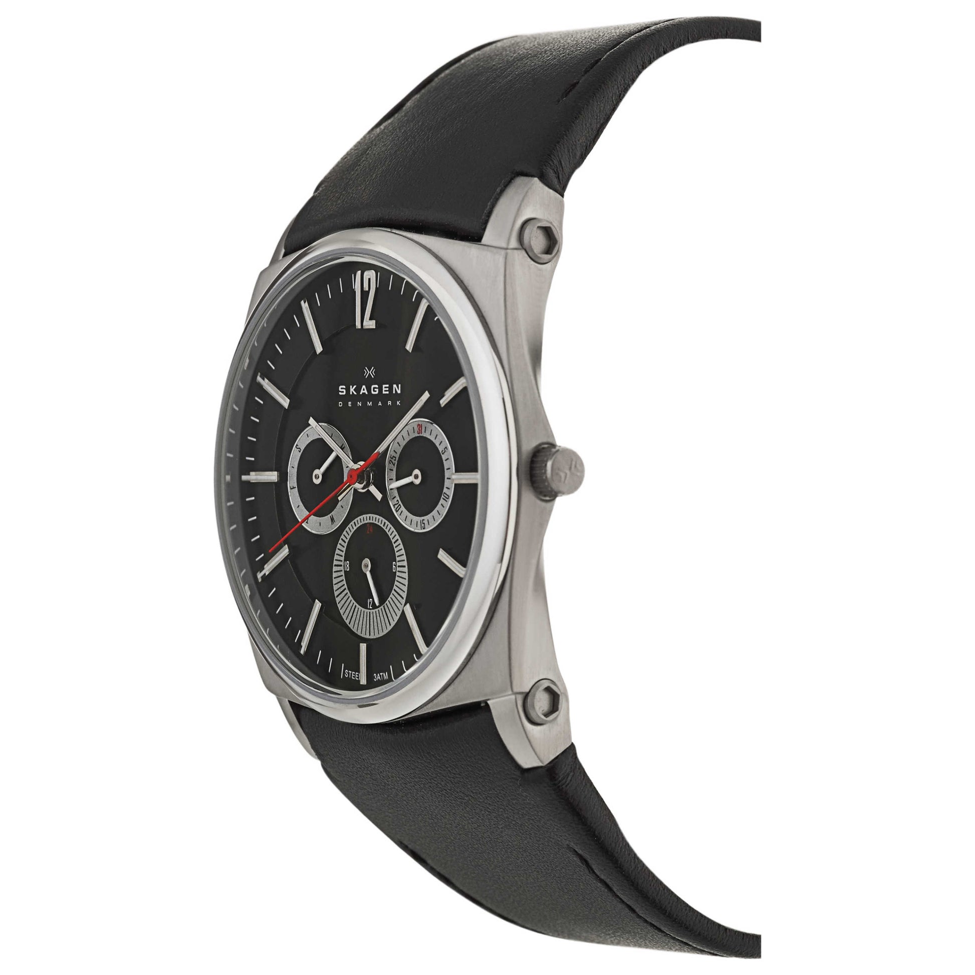Skagen Leather Men's Japanese Quartz (Battery-Powered) Watch 759LSLB1 - Image #4