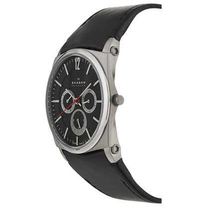 Skagen Leather Men's Japanese Quartz (Battery-Powered) Watch 759LSLB1 - Image #4