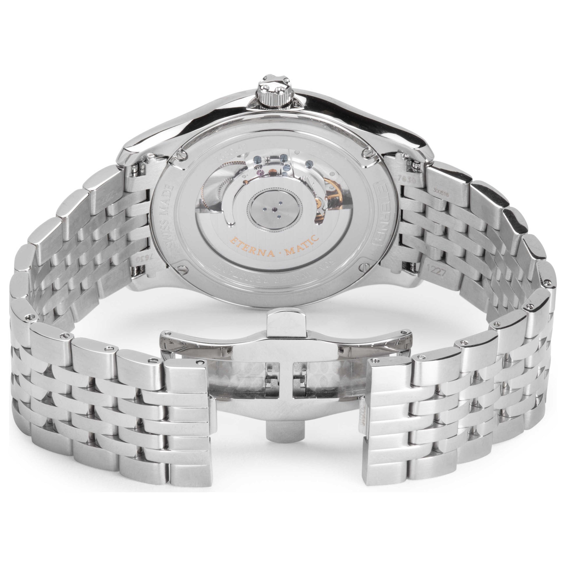 Back view of Eterna Granges Men's Automatic Watch 7630-41-15-1227