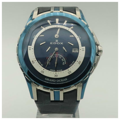 Front view of Edox Grand Ocean Men's Automatic Watch 77002-357B-BUIN-PO