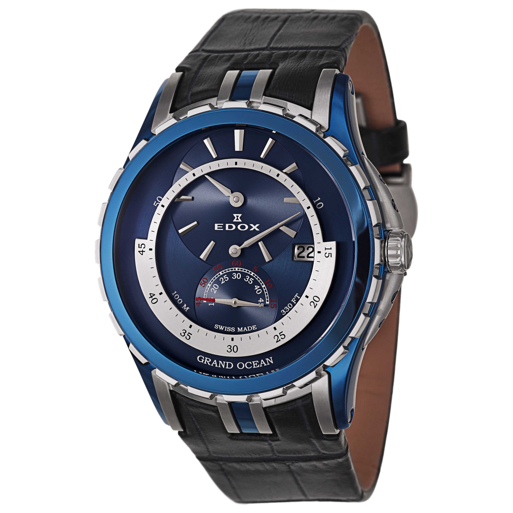 Front view of Edox Grand Ocean Men's Automatic Watch 77002-357B-BUIN