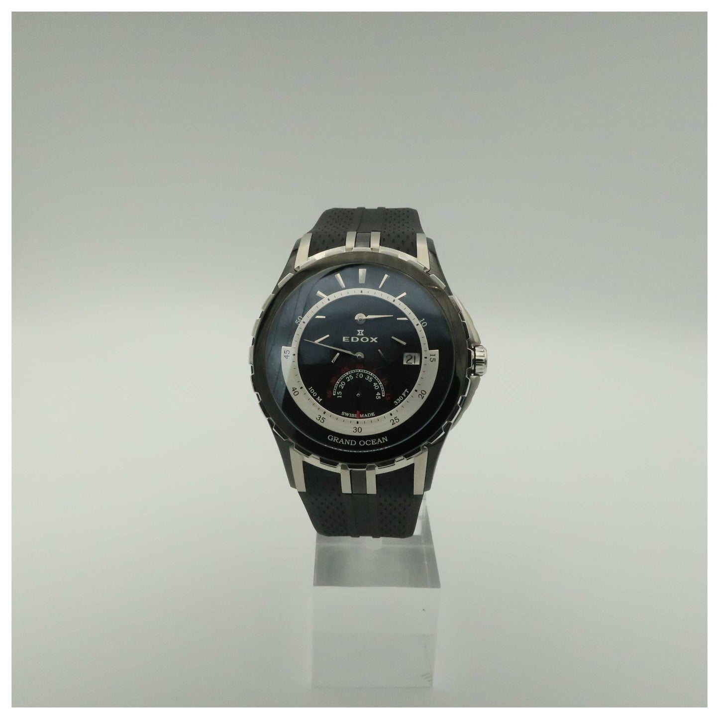 Front view of Edox Grand Ocean Men's Automatic Watch 77002-357N-NIN-PO