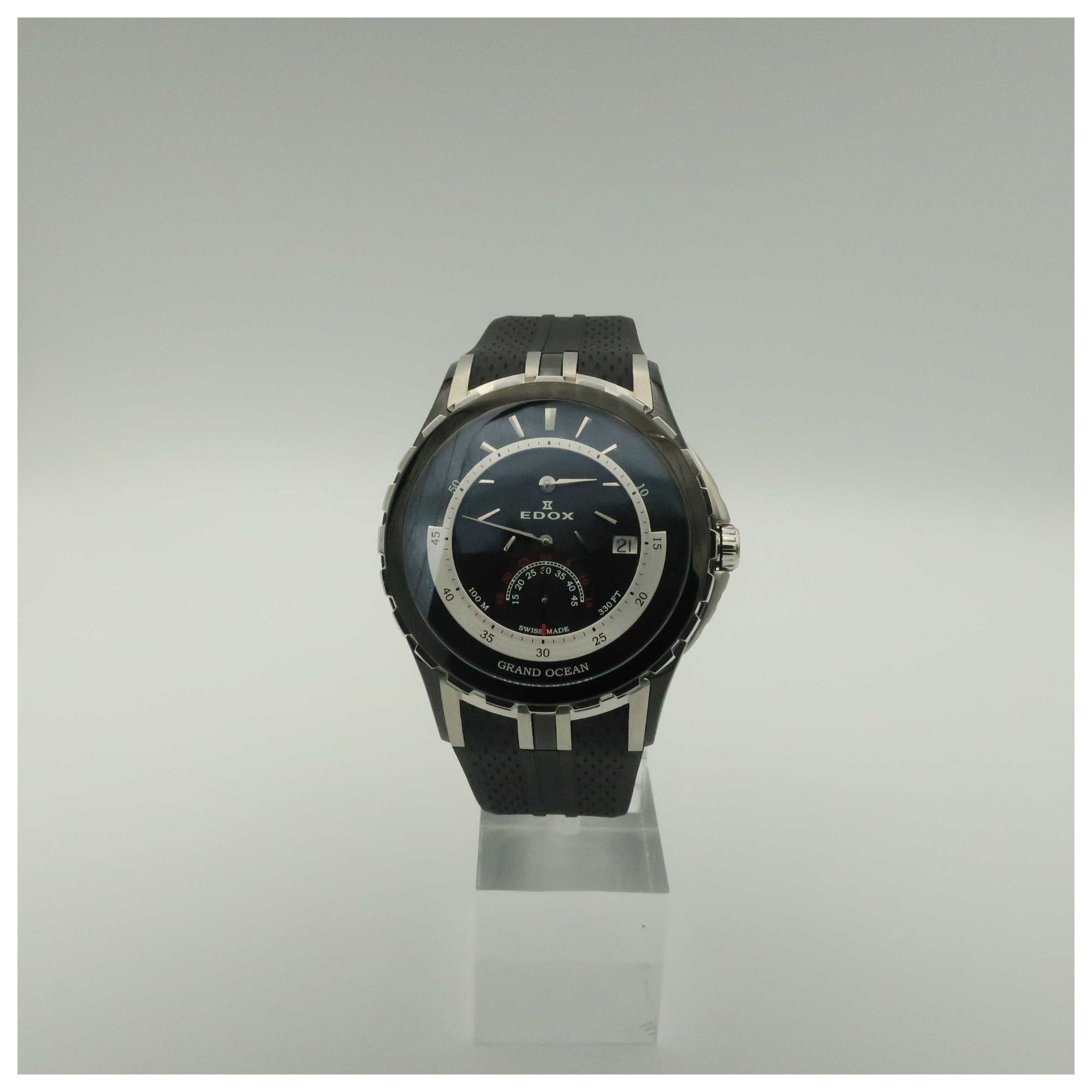 Front view of Edox Grand Ocean Men's Automatic Watch 77002-357N-NIN-PO