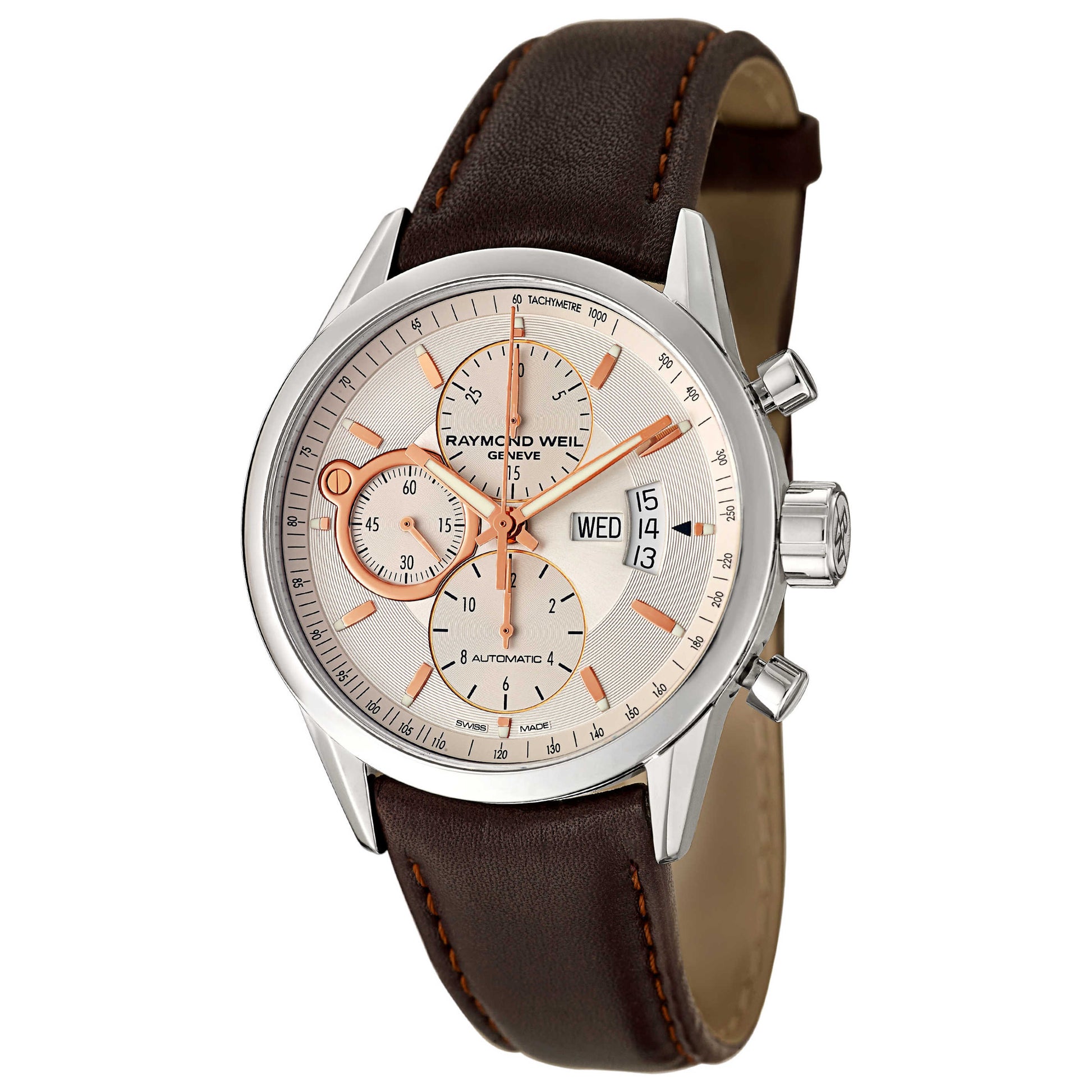 Front view of Raymond Weil Freelancer Men's Automatic Watch 7730-STC-65025