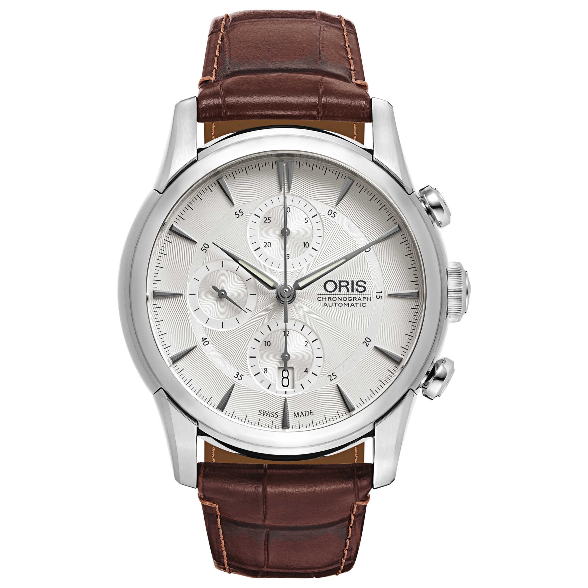 Front view of Oris Artelier Men's Automatic Watch 774-7686-4051-LS