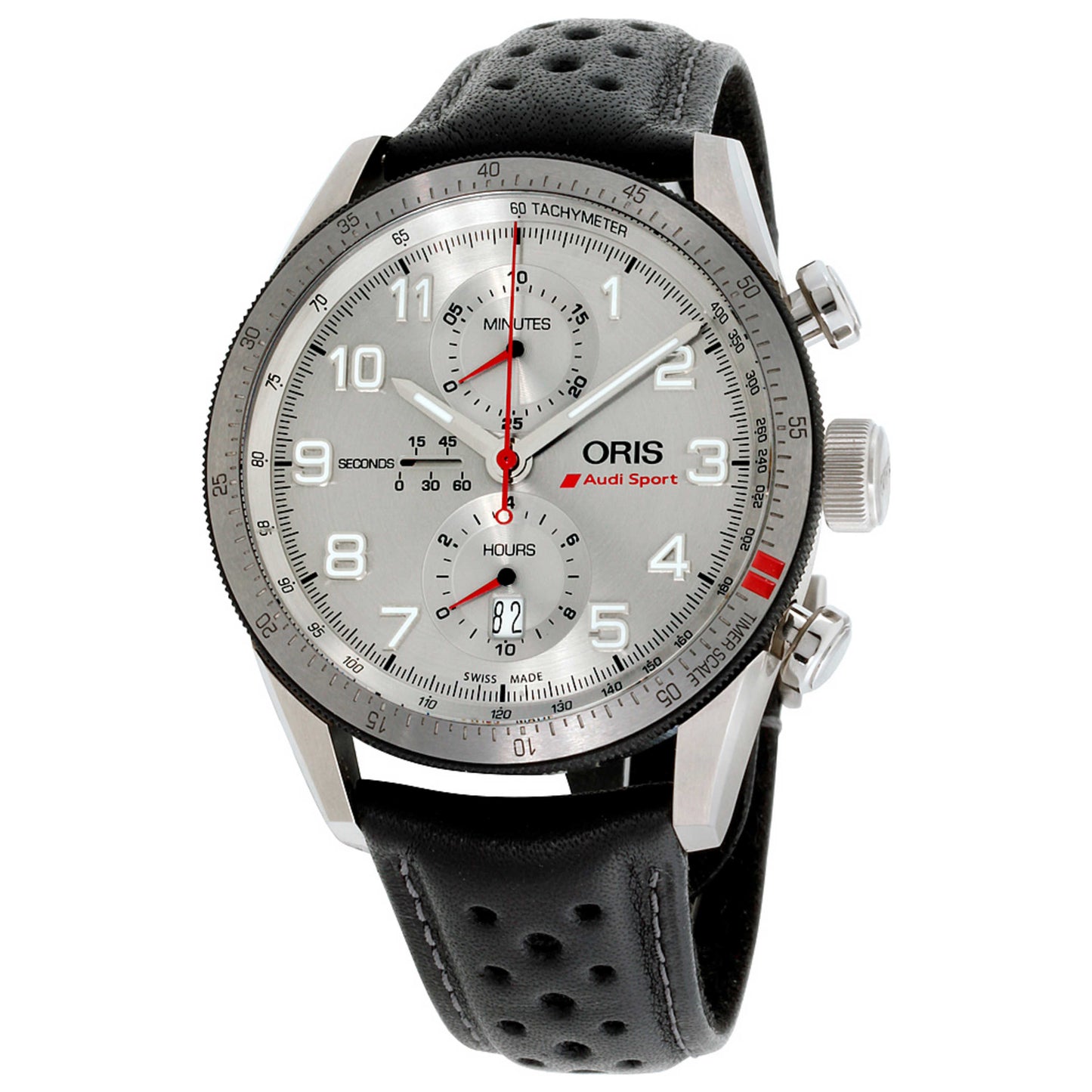 Front view of Oris Audi Sport Men's Automatic Watch 77476617481LSBLK