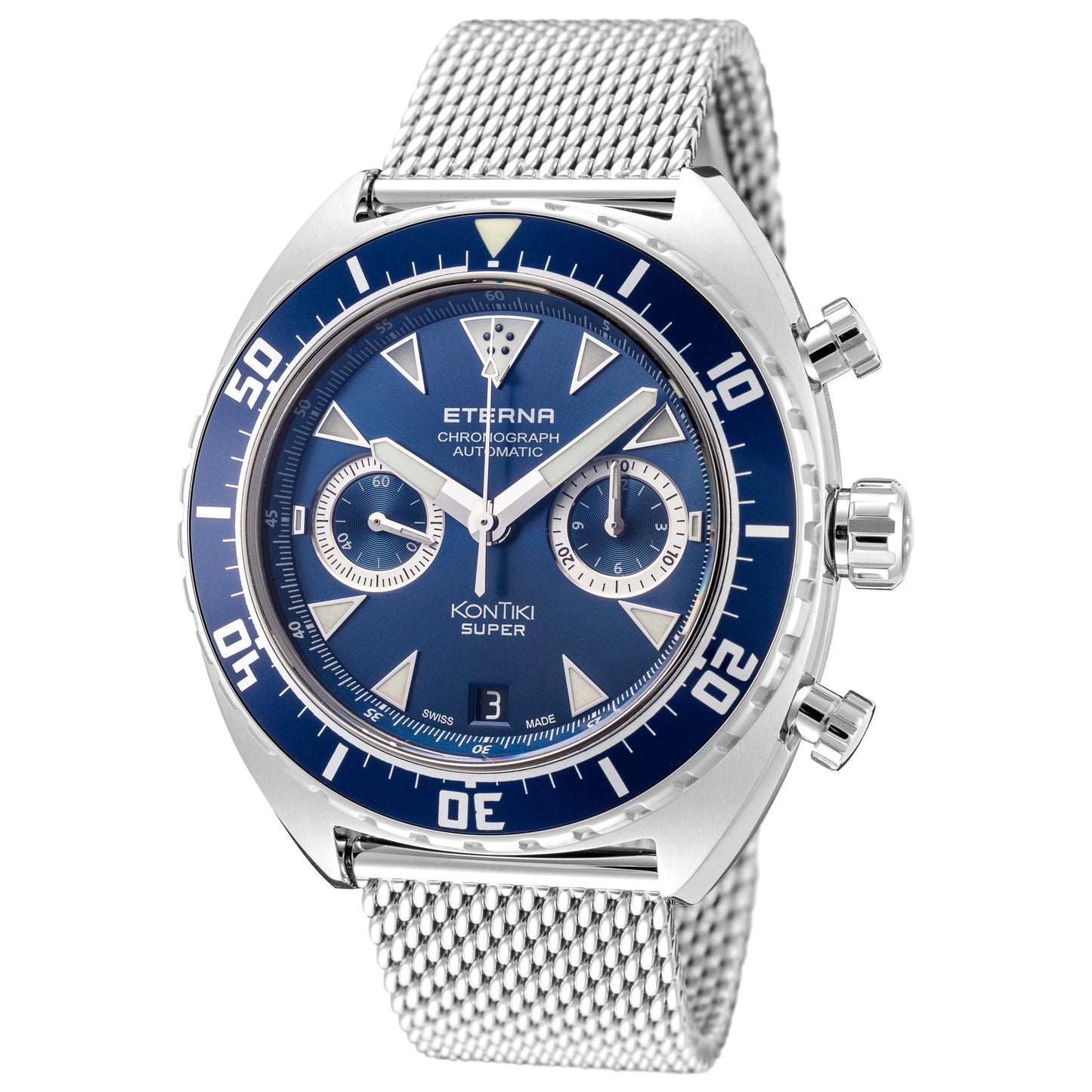 Front view of Eterna KonTiki Men's Automatic Watch 7770-41-89-1718