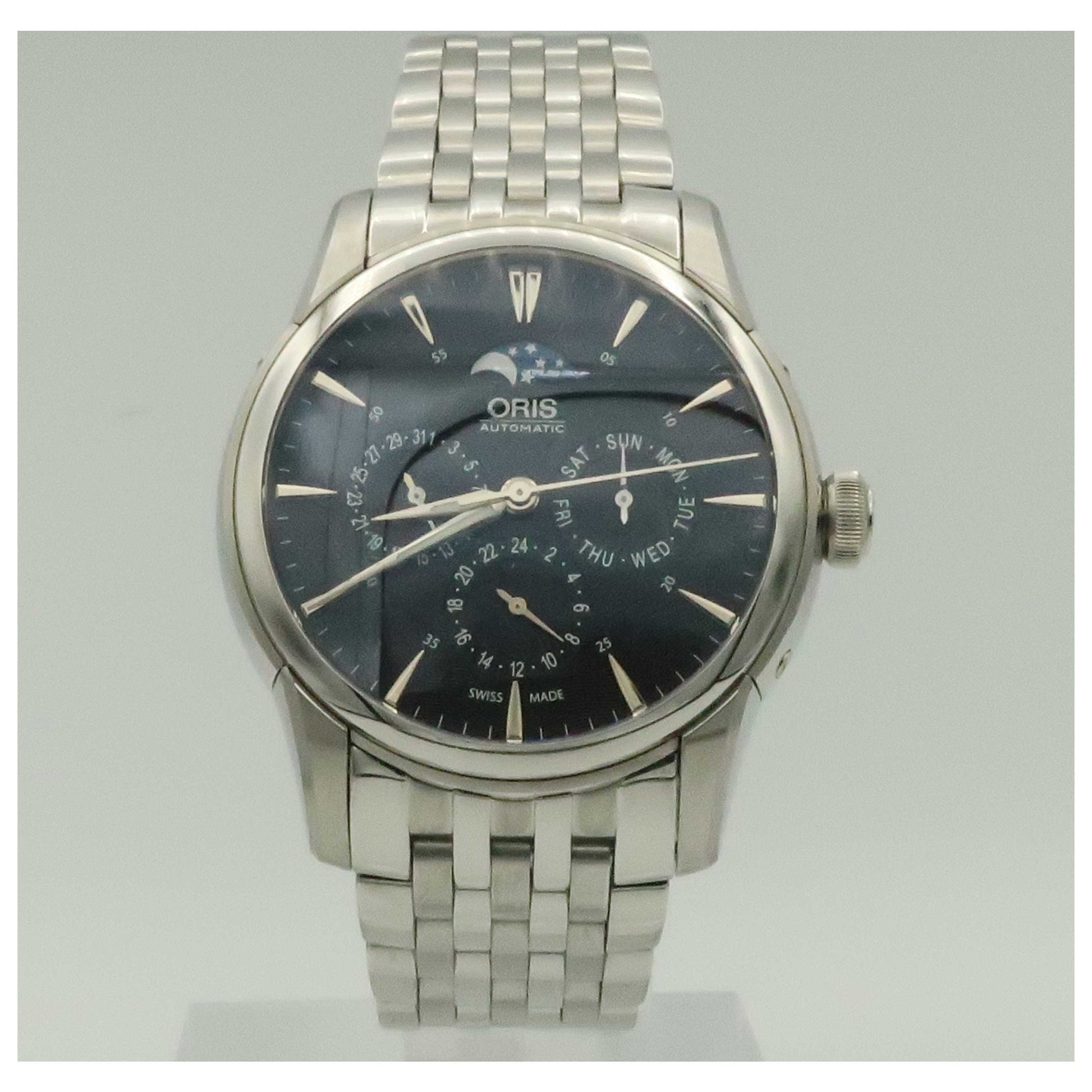 Front view of Oris Artelier Men's Automatic Watch 78177034054078217SDV