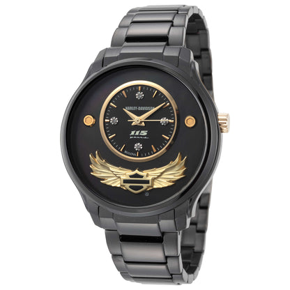 Front view of Bulova Harley-Davidson Women's Quartz Watch 78P101