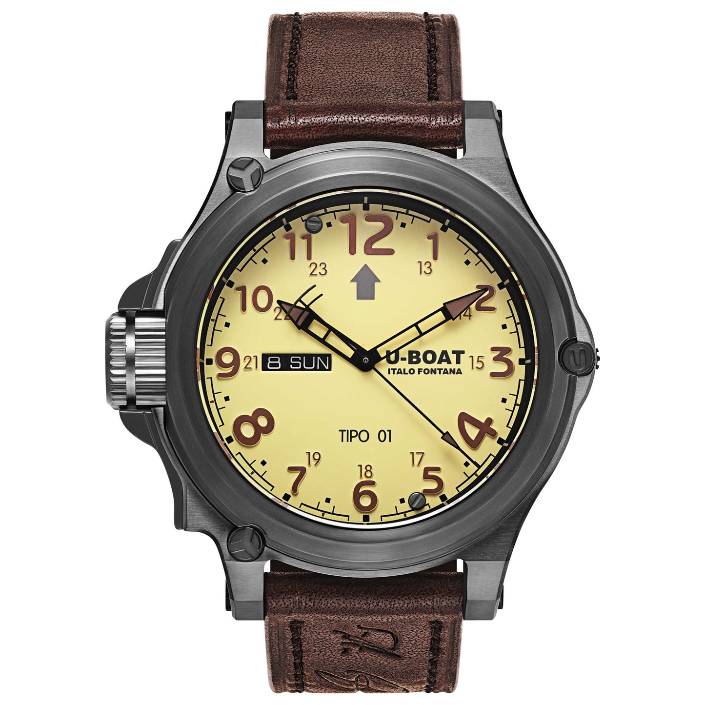 Front view of U-Boat Tipo 01 Men's Automatic Watch 7900