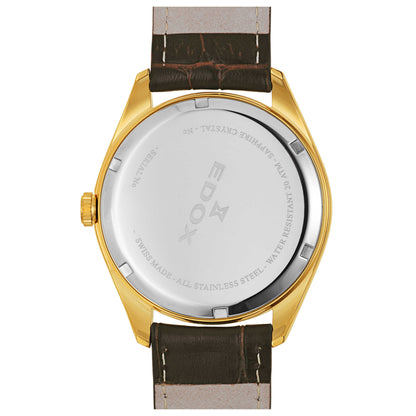 Edox Les Vauberts Men's Swiss Quartz (Battery-Powered) Watch 79018-37J-BUID - Image #2