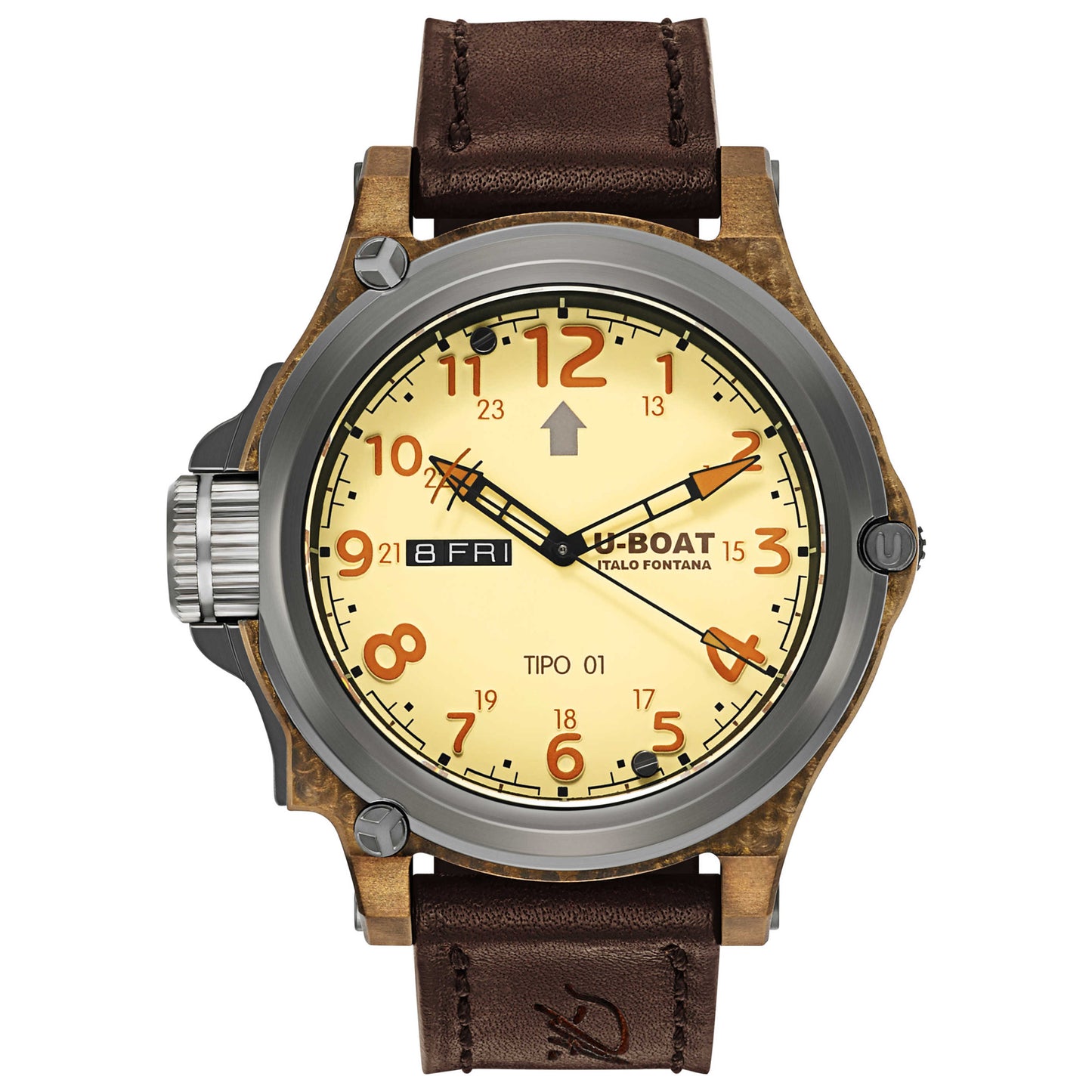 Front view of U-Boat Tipo 01 Men's Automatic Watch 7901