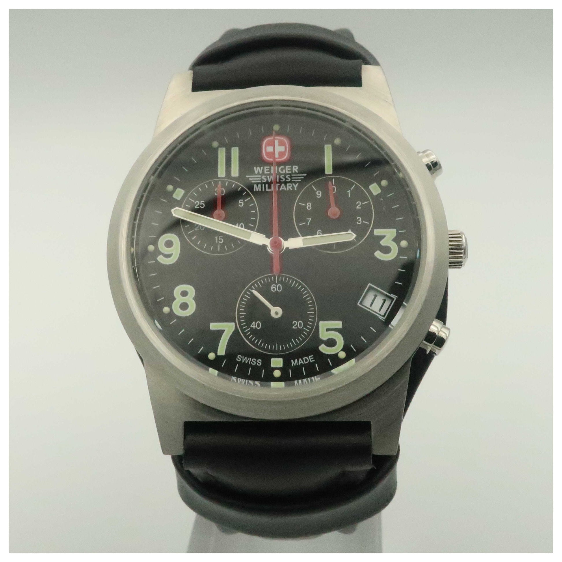 Front view of Wenger Classic Men's Swiss Quartz (Battery-Powered) Watch 79110-PO