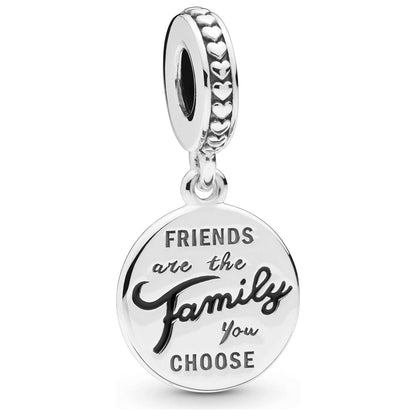 Front view of Pandora Friends Are Family Women's Charm 798124EN16