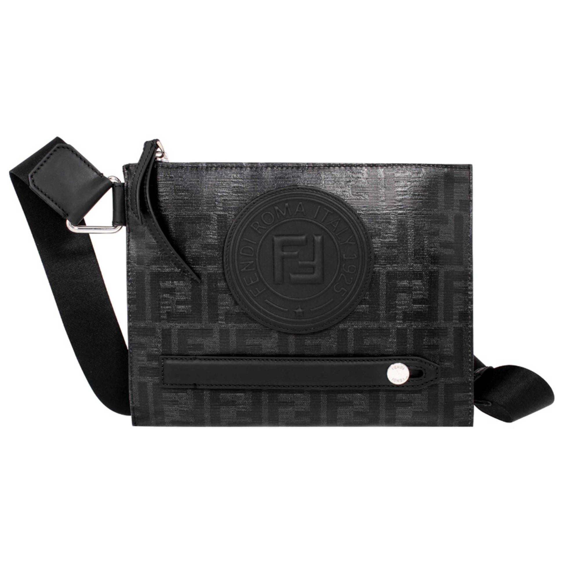 Front view of Fendi FF Stamp Men's Handbags 7VA437F0GXN