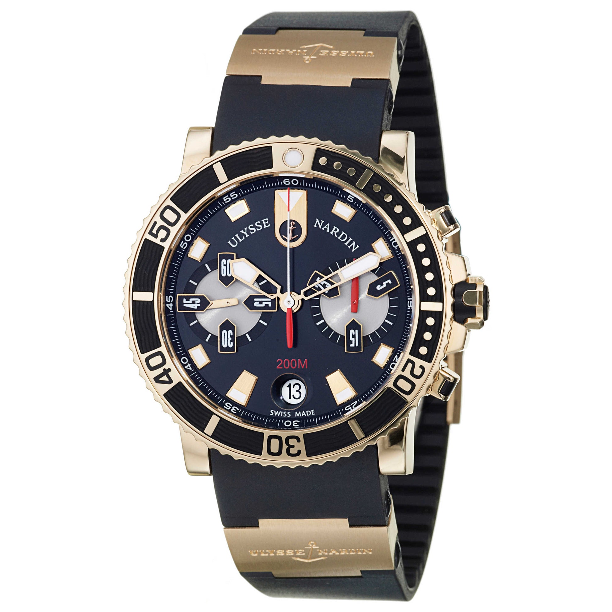 Front view of Ulysse Nardin Maxi Marine Men's Watch 8006-102-3A-92