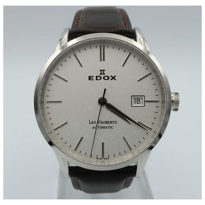 Front view of Edox Men's Automatic Watch 80081-3-AIN-SD