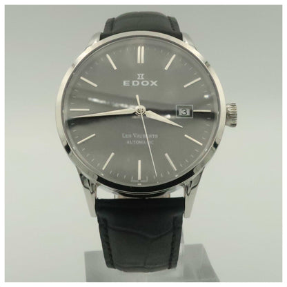 Front view of Edox Les Vauberts Men's Automatic Watch 80081-3-NIN-SDV