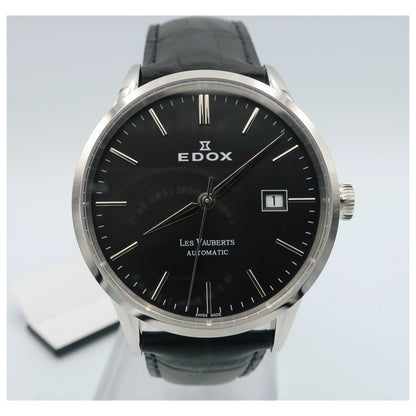 Front view of Edox Les Vauberts Men's Automatic Watch 80081-3-NIN-SD