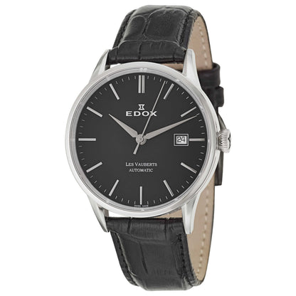 Front view of Edox Les Vauberts Men's Automatic Watch 80081-3-NIN