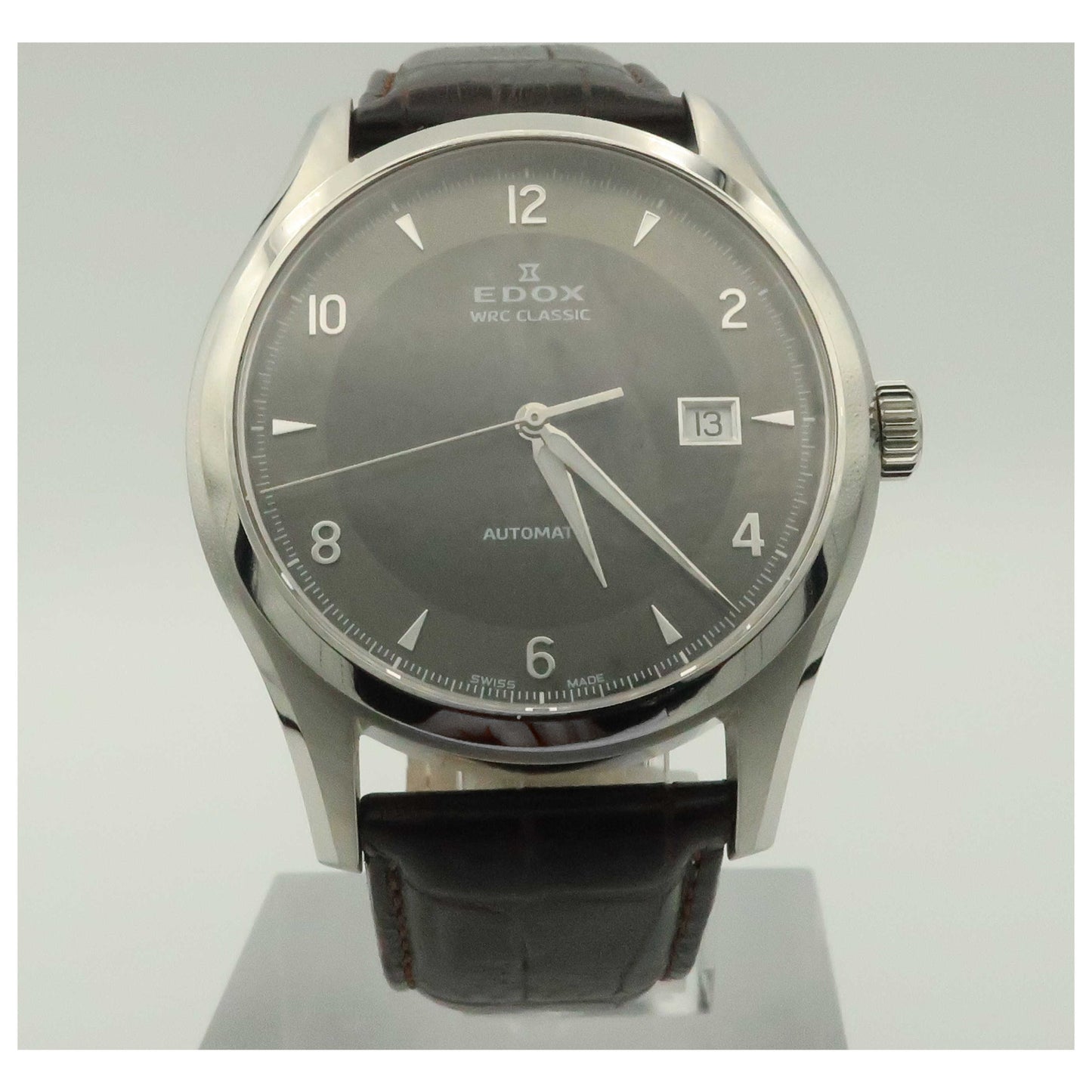 Front view of Edox WRC Men's Automatic Watch 80086-3-GIN-SDV