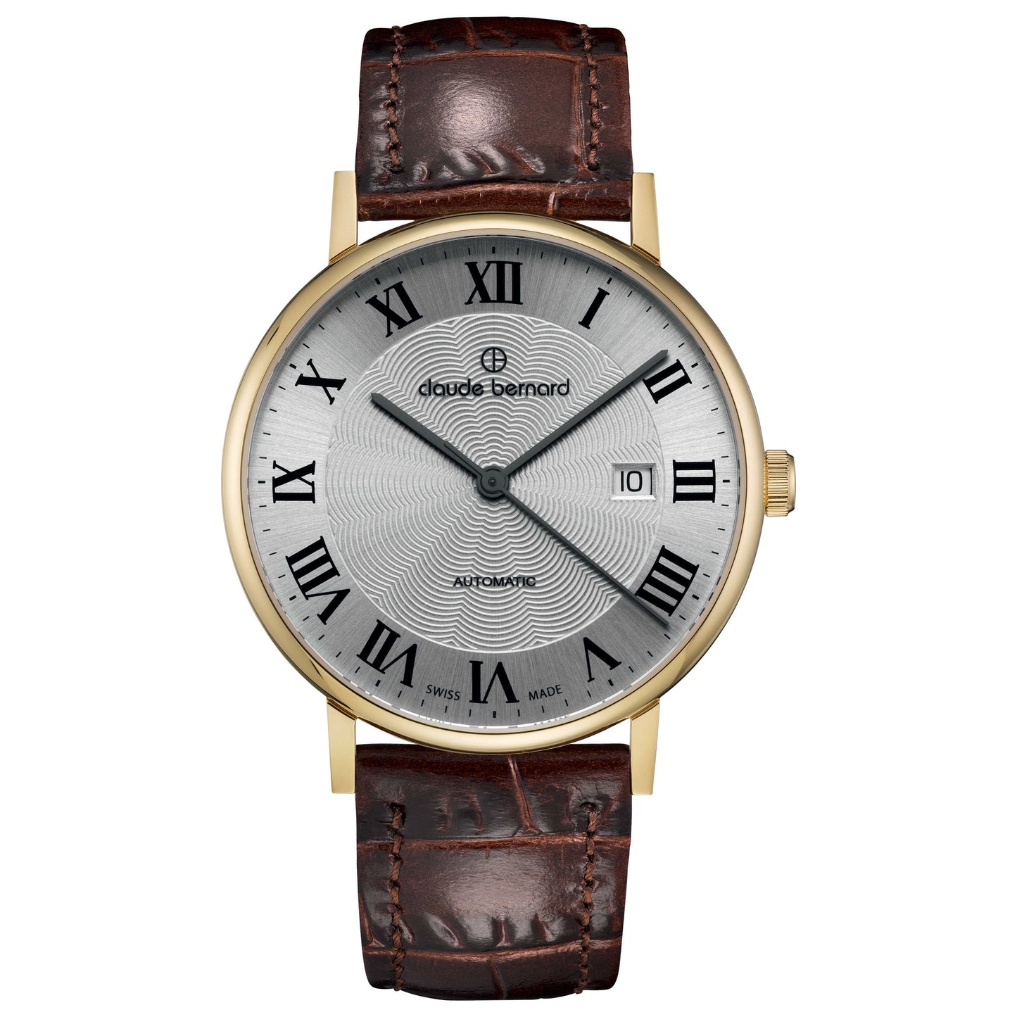 Front view of Claude Bernard Classic Unisex Automatic Watch 80102-37J-AR