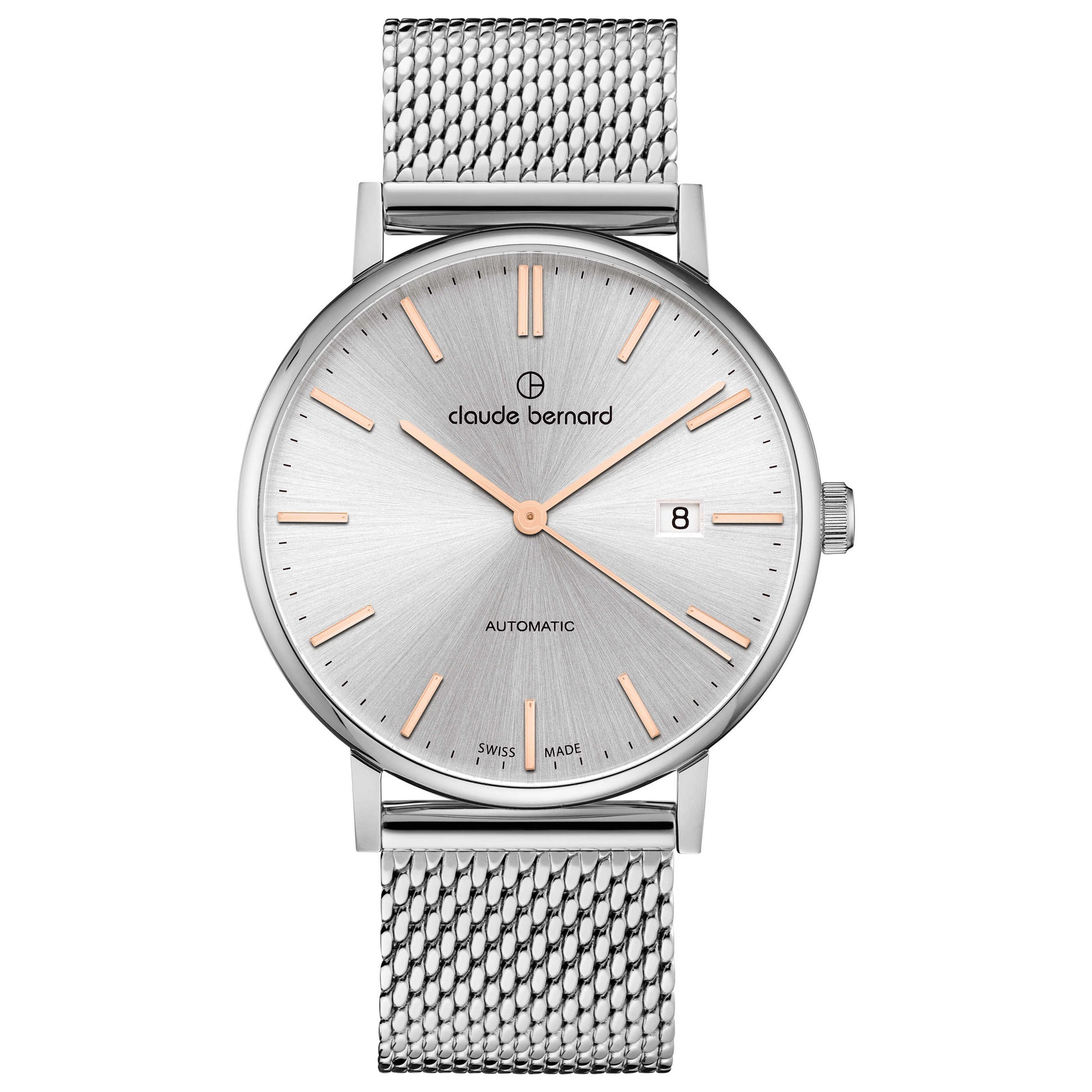 Front view of Claude Bernard Classic Unisex Automatic Watch 80102-3M-AIR