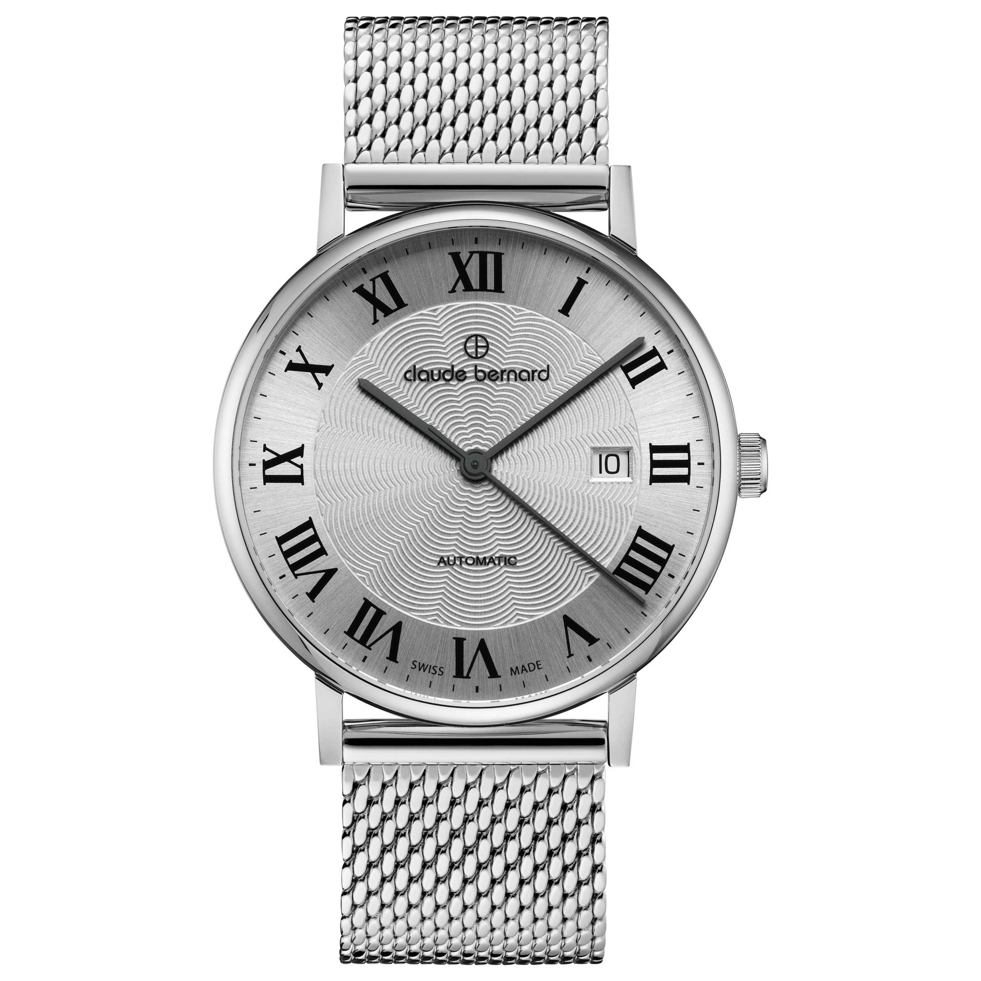 Front view of Claude Bernard Classic Unisex Automatic Watch 80102-3M-AR