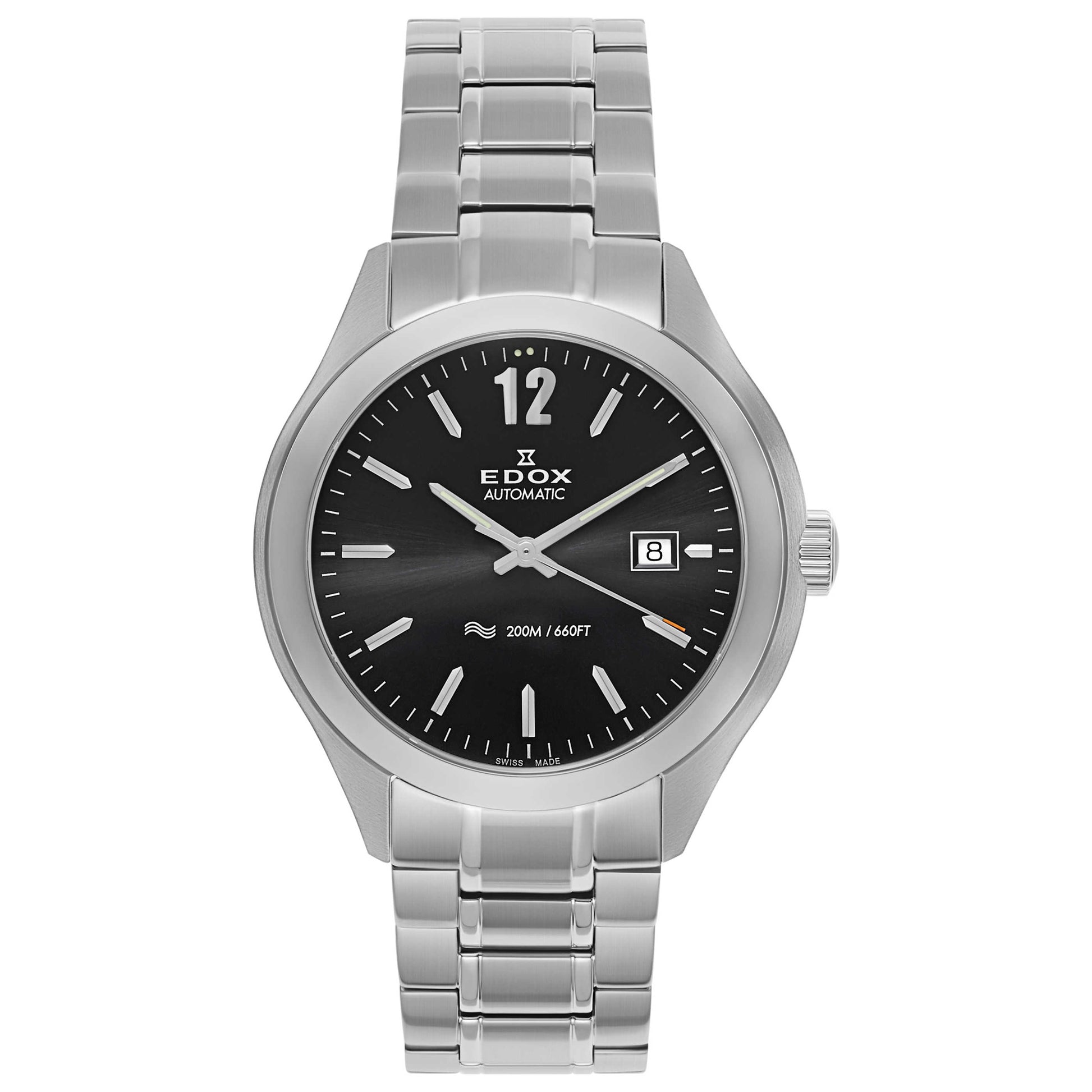 Front view of Edox C1 Men's Automatic Watch 80111-3M-NIN