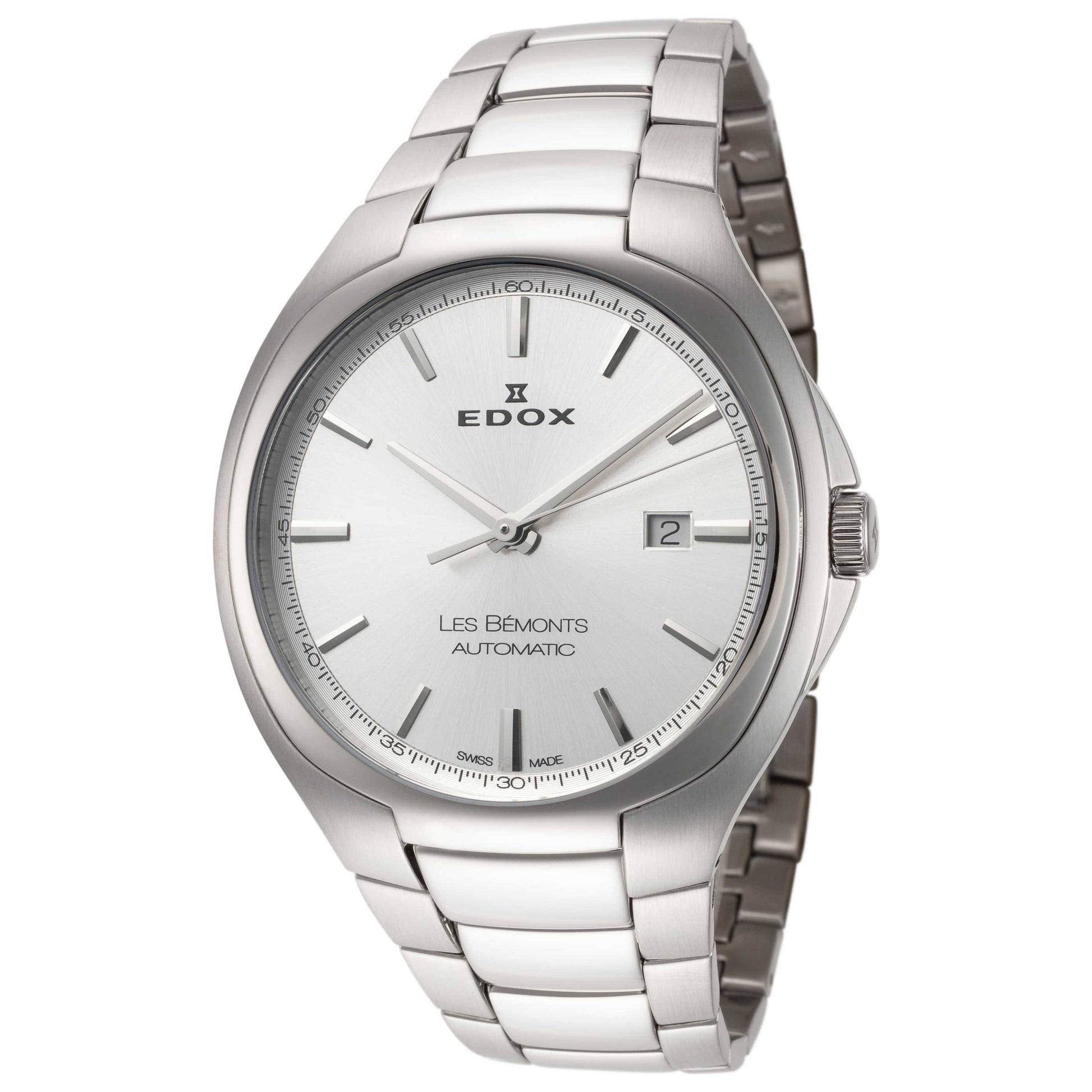 Front view of Edox Les Bémonts Men's Automatic Watch 80114-3-AIN