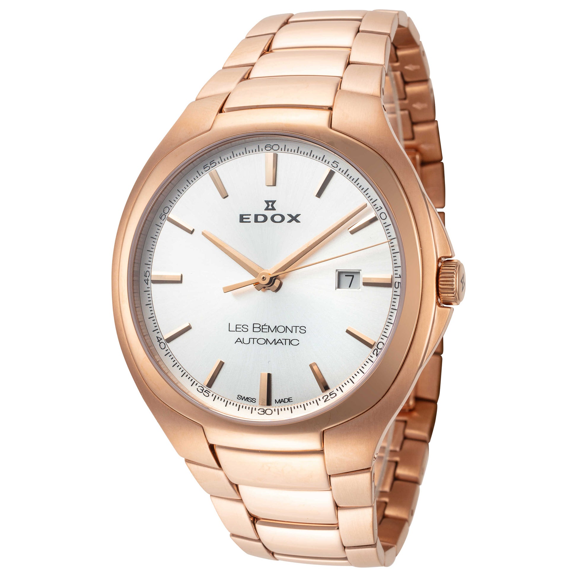 Front view of Edox Les Bémonts Men's Automatic Watch 80114-37R-AIR