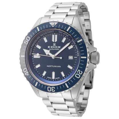 Front view of Edox Neptunian Men's Automatic Watch 80120-3BUM-BUF