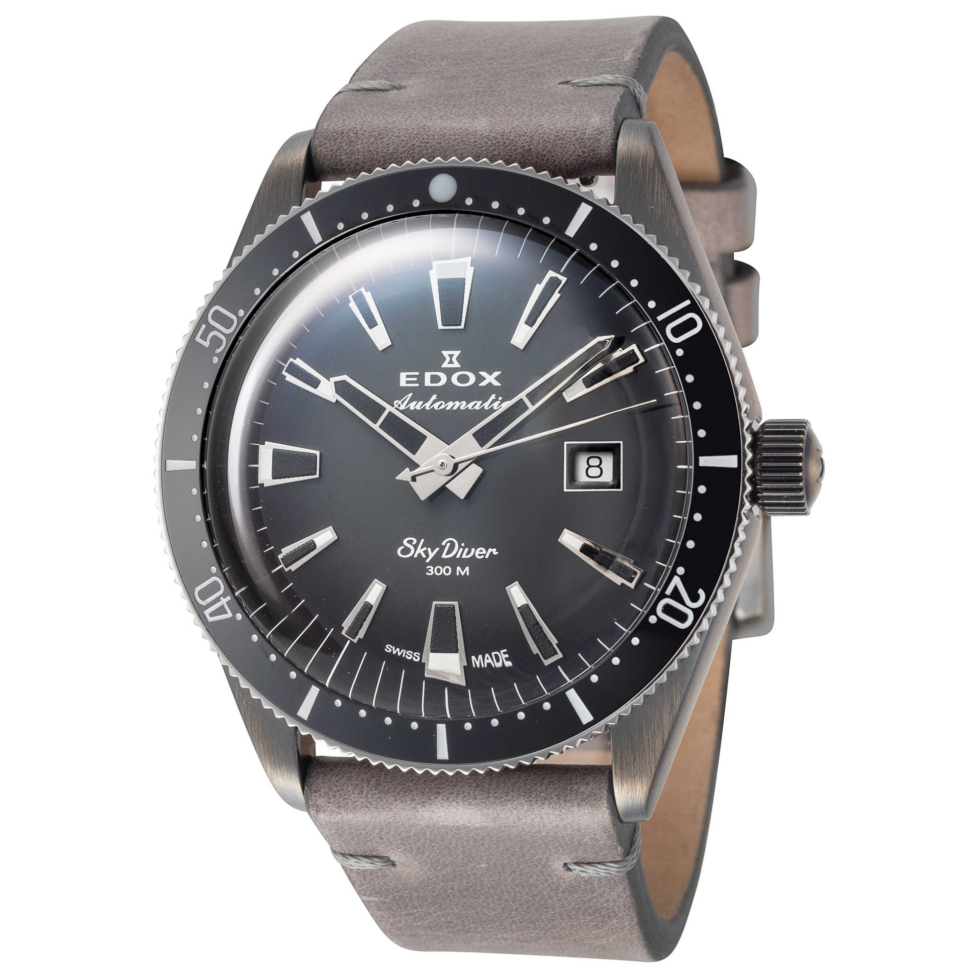 Front view of Edox SkyDiver Men's Automatic Watch 80126-3VIN-GDN