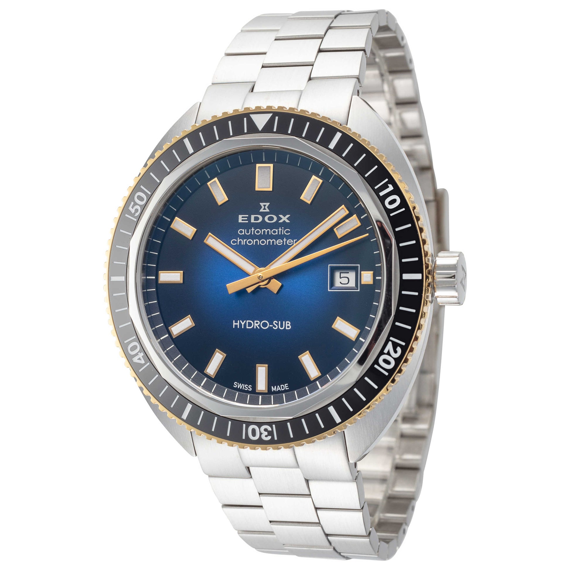 Front view of Edox Hydro-sub Men's Automatic Watch 80128-357JNM-BUDD