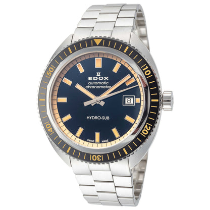 Front view of Edox Hydro-sub Men's Automatic Watch 80128-3NBM-NIB