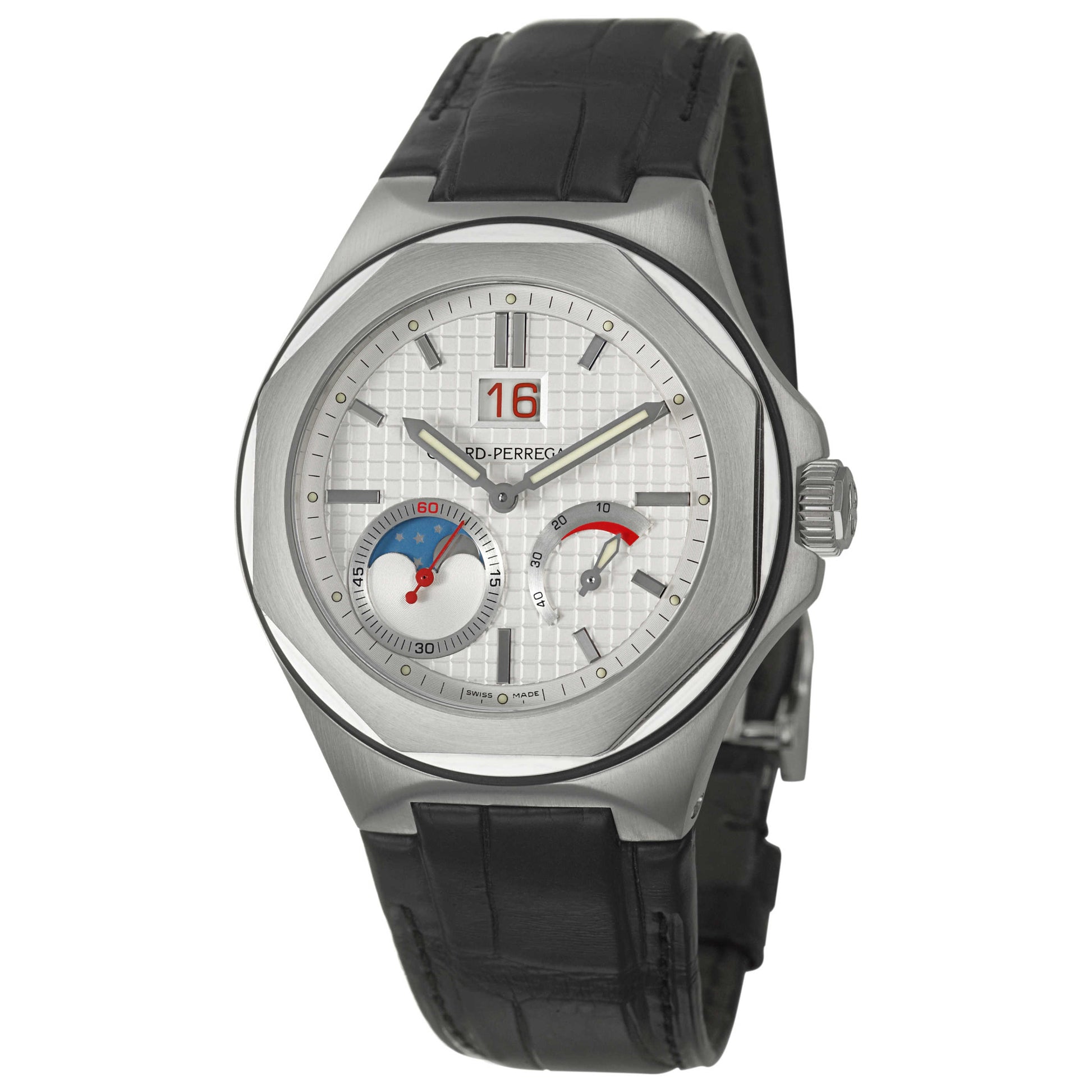 Front view of Girard-Perregaux Laureato Men's Automatic Watch 80185-11-131-BB6A