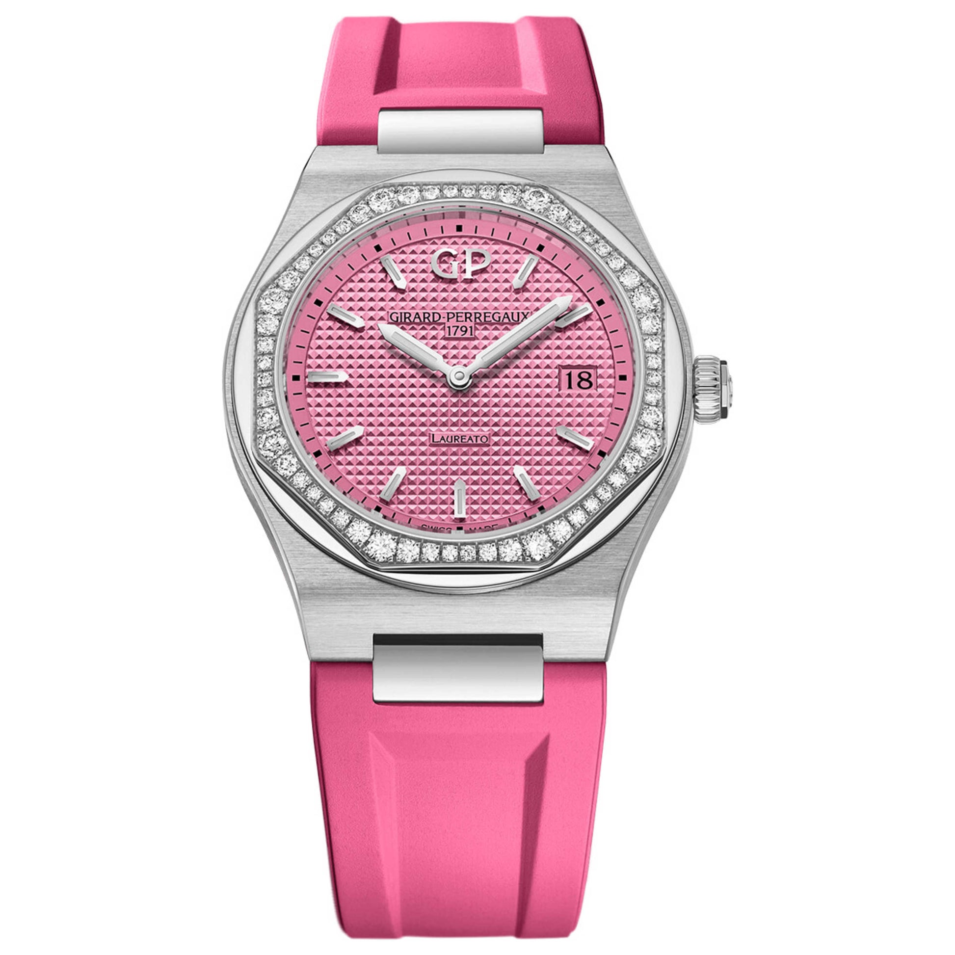 Front view of Girard-Perregaux Laureato Women's Automatic Watch 80189D11A1822FK9A