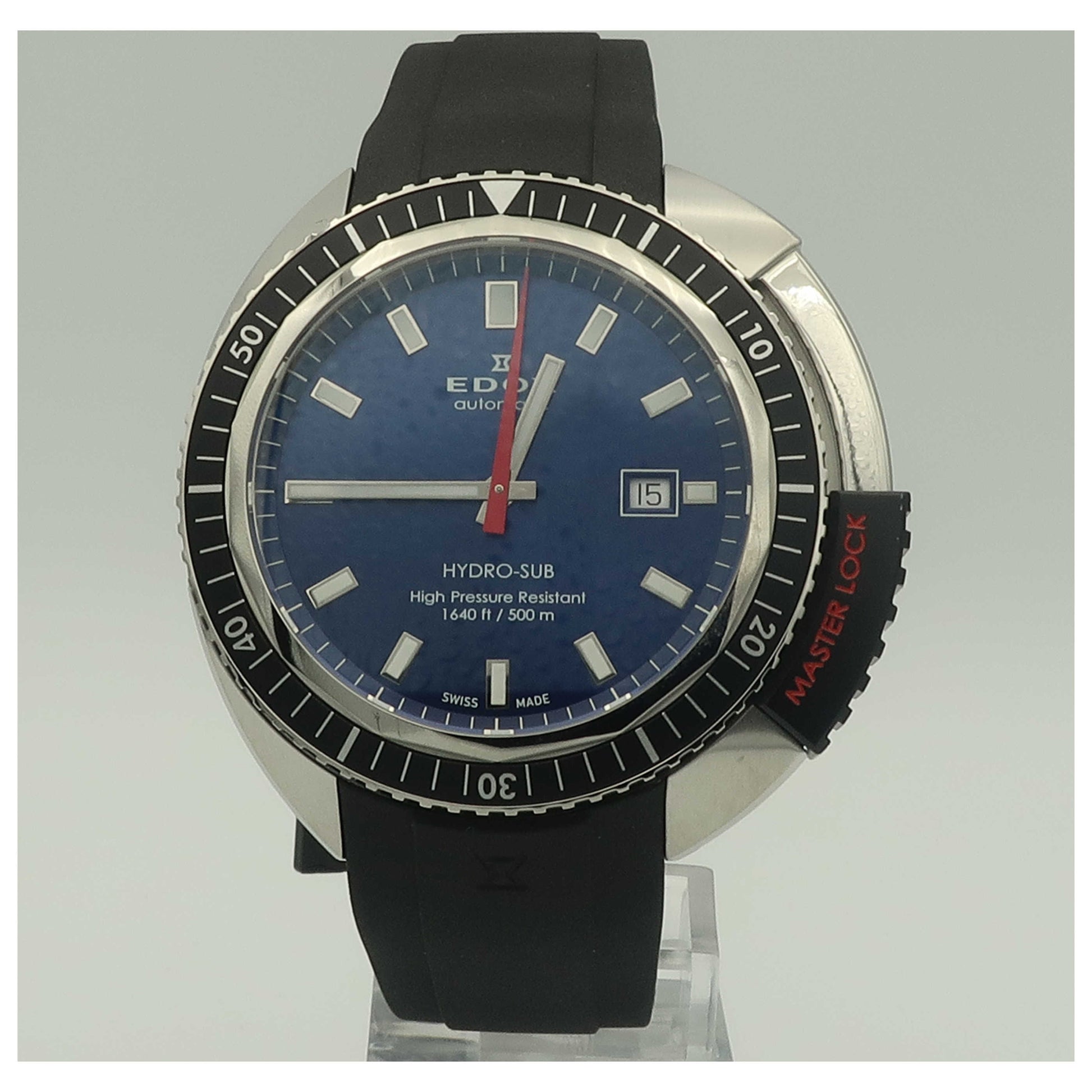 Front view of Edox Hydro-Sub Men's Automatic Watch 80301-3NCA-BUIN-SD