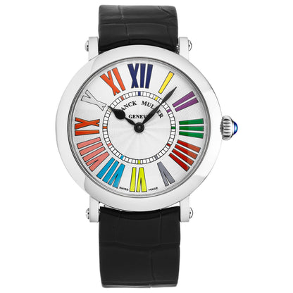 Front view of Franck Muller Round Women's Quartz Watch 8035QZCOLRACSIL