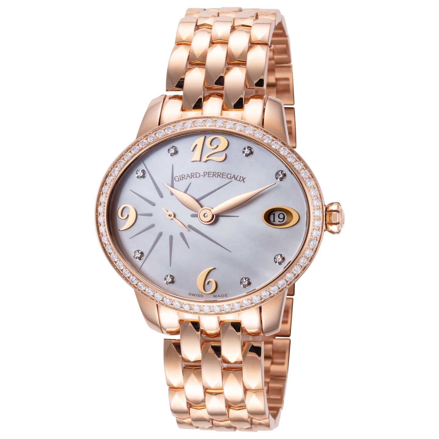 Front view of Girard-Perregaux Cat's Eye Women's Automatic Watch 80484D52A761-52A