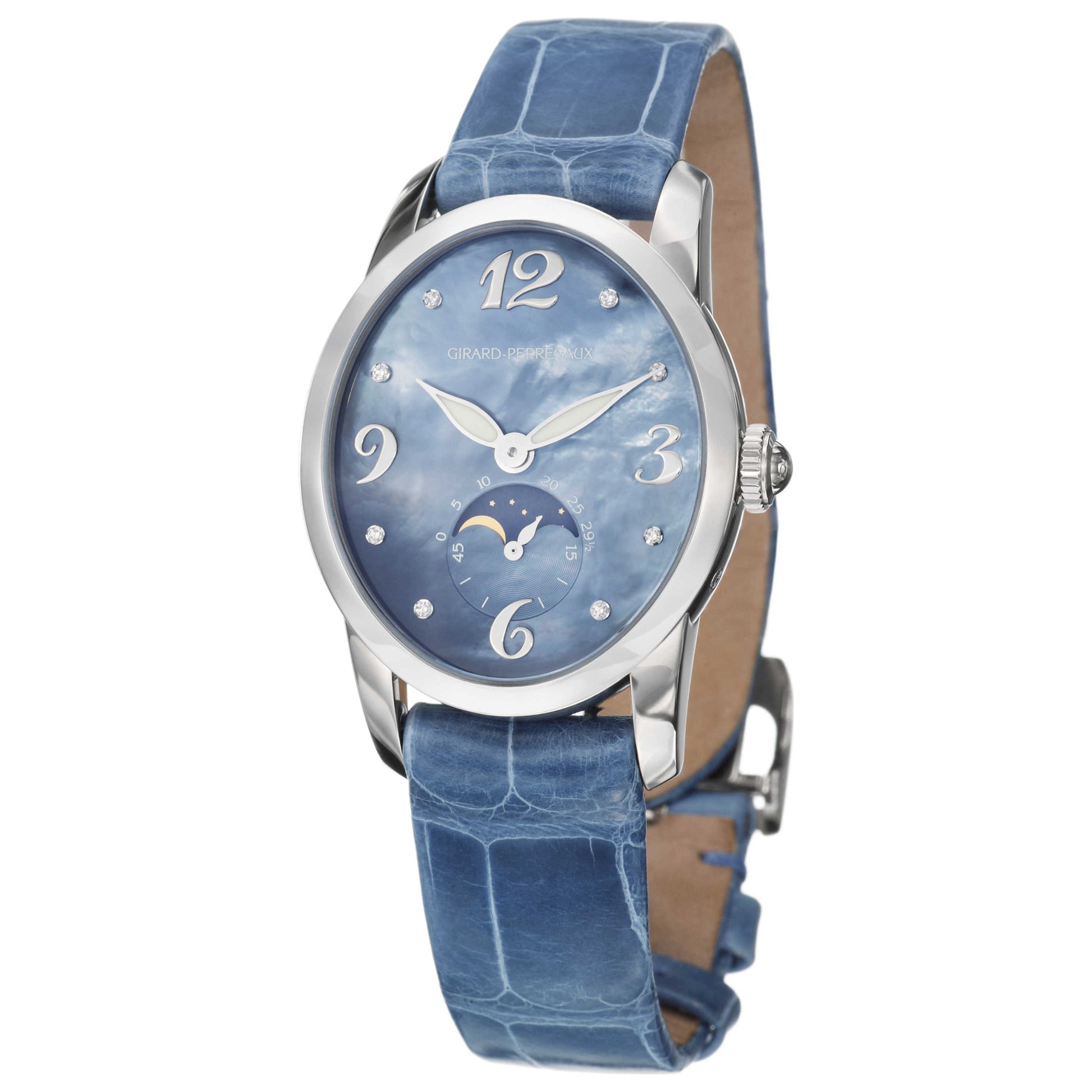 Front view of Girard-Perregaux Cat's Eye Women's Automatic Watch 80490-53-261-CK4A