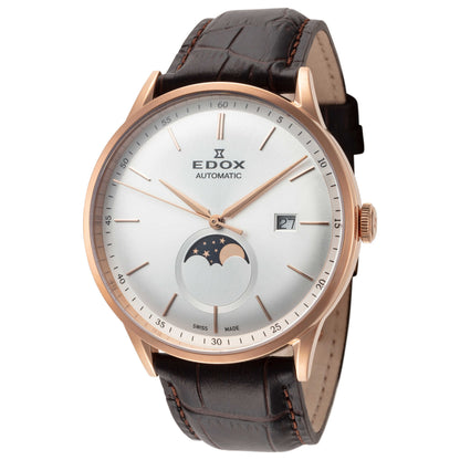 Front view of Edox Les Vauberts Men's Automatic Watch 80500-37R-AIR