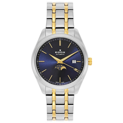Front view of Edox Les Vauberts Men's Automatic Watch 80505-357JM-BUID