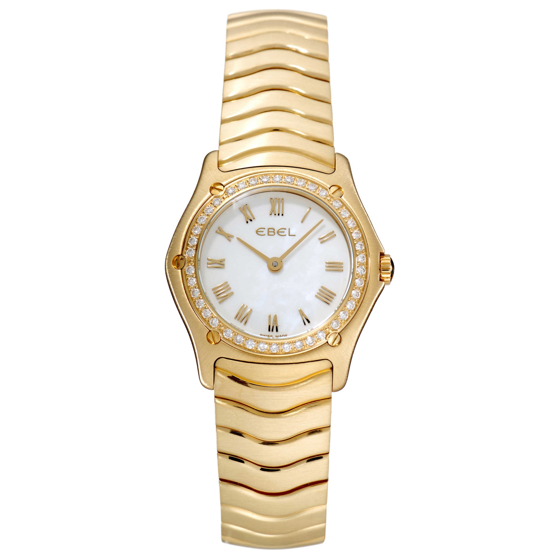 Front view of Ebel Classic Wave Women's Swiss Quartz (Battery-Powered) Watch 8090F24-9225